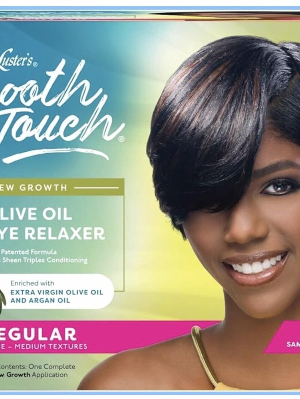 2 PACK Luster's Pink Smooth Touch Extra Virgin Olive Oil No-Lye Relaxer Regular